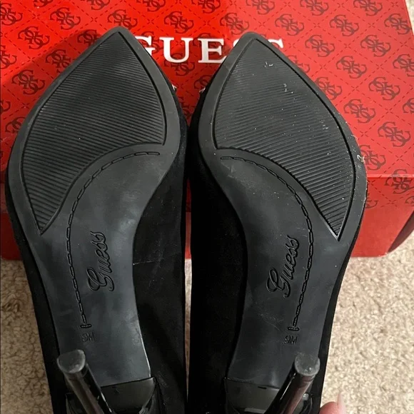 GUESS Black Suede Studded Heels - Picture 3 of 4